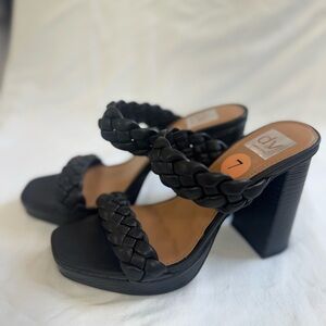 DV by Dolce Vita Black Braided Heels